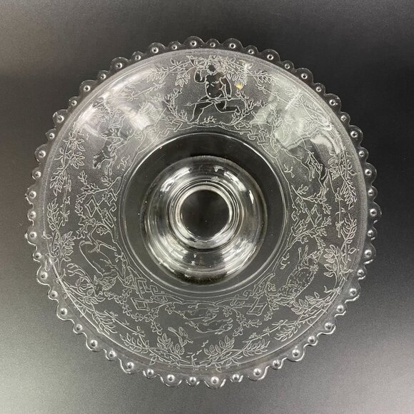 Antique Dithridge & Company Cupid's Hunt Crystalloid Low Compote 1879 - Picture 3 of 5